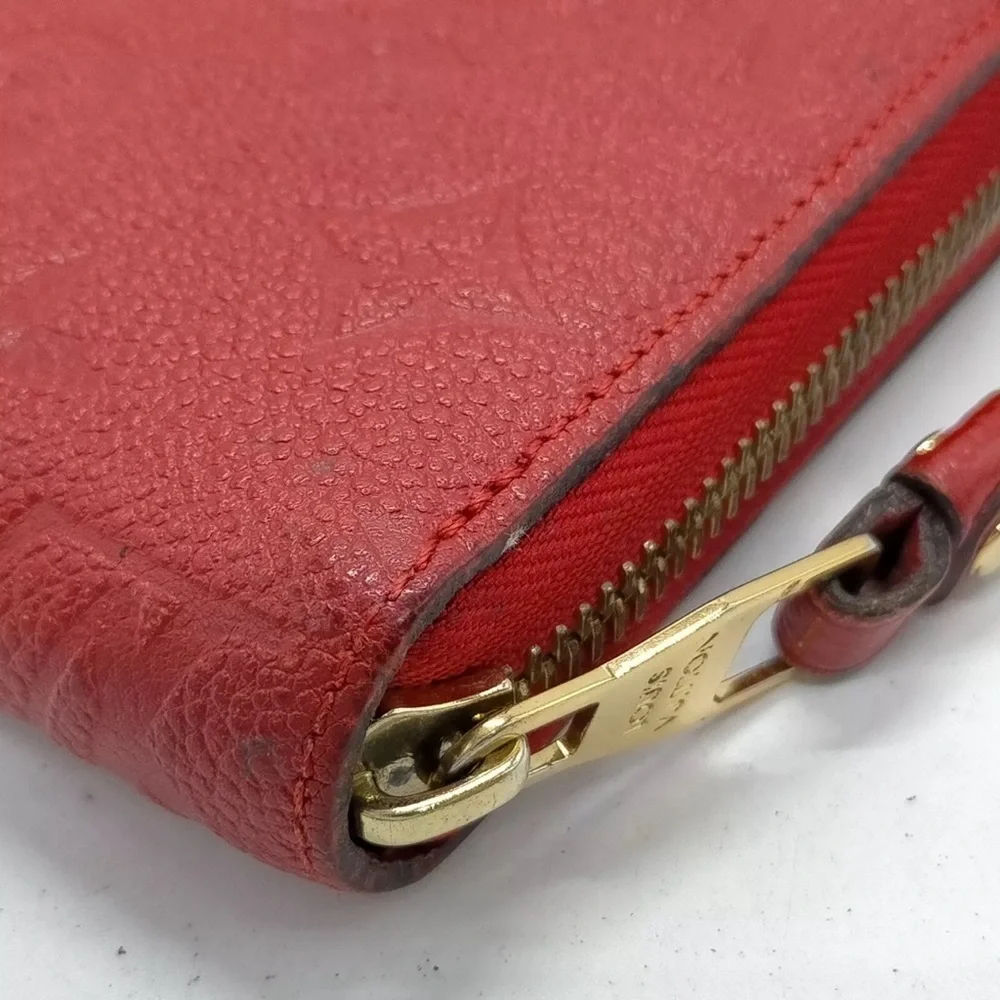 Authentic Louis Vuitton LV Zippy Wallet Zippy Wallet Red Monogram Empreinte ❤️ - Picture 8 of 8